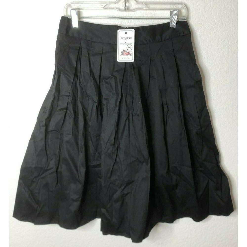 Dresstore Women's Vintage Pleated Skirt A-line Mid